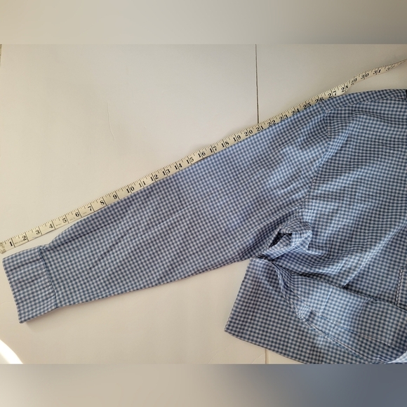 Bonobos Light Blue and White Gingham Collared Button Down Long Sleeve Shirt - Picture 6 of 9